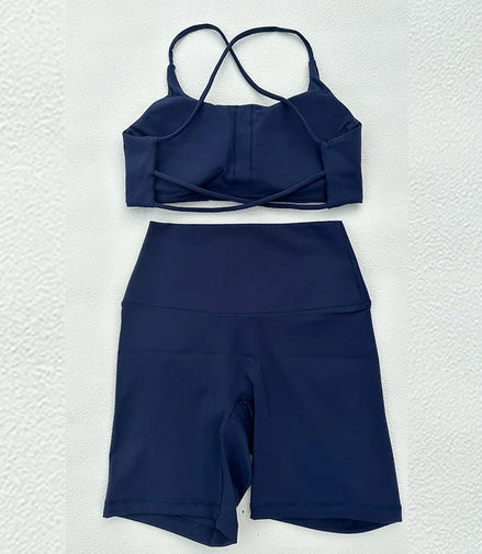 Yoga Set Sport Shorts And Tops Fitness Sports Suits Gym Clothing Yoga Bra Seamless Leggings Running Women Tops Pant