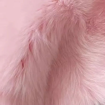 Women Faux Fox Fur Coat Solid Short Jacket V Neck Solid Long Sleeve Thick Warm Fur Office Lady Elegant Casual 2025 Autumn Winter