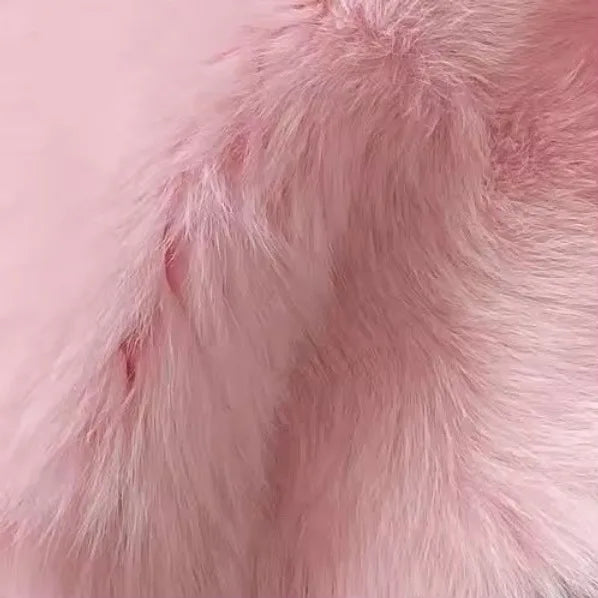 Women Faux Fox Fur Coat Solid Short Jacket V Neck Solid Long Sleeve Thick Warm Fur Office Lady Elegant Casual 2025 Autumn Winter