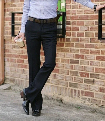 Social Tailoring Tressed Trousers for Men Slim Fit Man Suits Pants Plus Big Size Business Luxury Thin Casual Elegant Dress Cheap