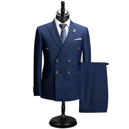 2025 Suits For Men New Style (Blazer+Pants) Double Breasted Wedding Banquet/Hosting/Party 2 Piece Blazer Pants Dress