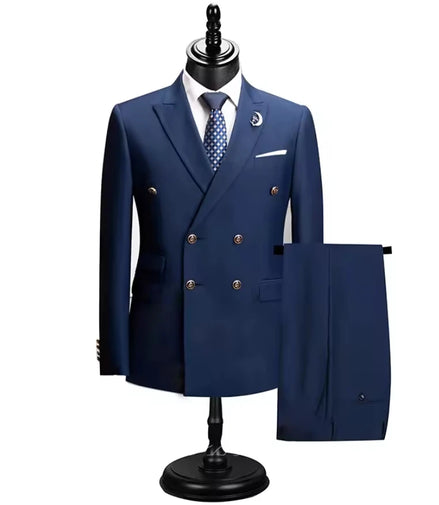 2025 Suits For Men New Style (Blazer+Pants) Double Breasted Wedding Banquet/Hosting/Party 2 Piece Blazer Pants Dress