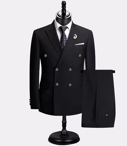 2025 Suits For Men New Style (Blazer+Pants) Double Breasted Wedding Banquet/Hosting/Party 2 Piece Blazer Pants Dress