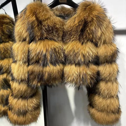 Women Faux Fox Fur Coat Solid Short Jacket V Neck Solid Long Sleeve Thick Warm Fur Office Lady Elegant Casual 2025 Autumn Winter