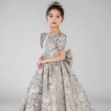 Kids Pageant Evening Gowns Flower Girl Embroidery Dress Weddings Birthday Party Robe For Girls First Communion Dresses