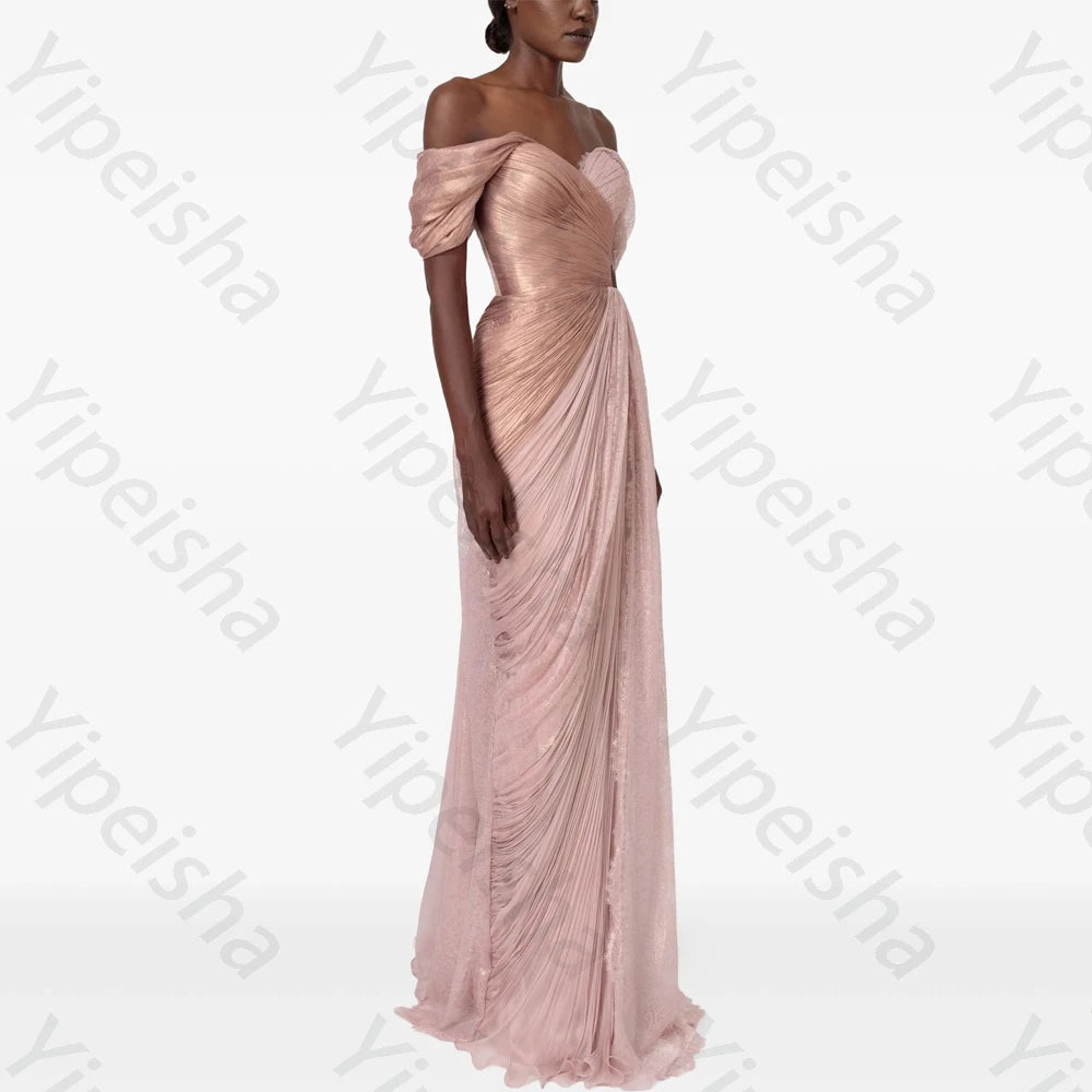 Elegant Off-shoulder Evening Dresses Luxury Backless Long Dress Exquisite High Quality Prom Party Gowns for Women Customized