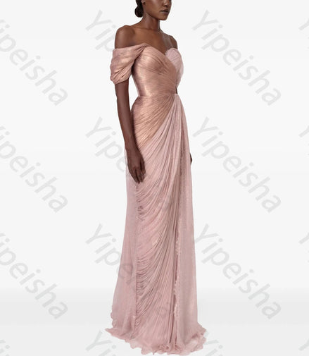 Elegant Off-shoulder Evening Dresses Luxury Backless Long Dress Exquisite High Quality Prom Party Gowns for Women Customized