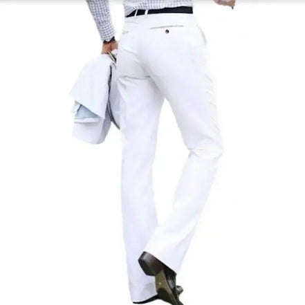 Social Tailoring Tressed Trousers for Men Slim Fit Man Suits Pants Plus Big Size Business Luxury Thin Casual Elegant Dress Cheap