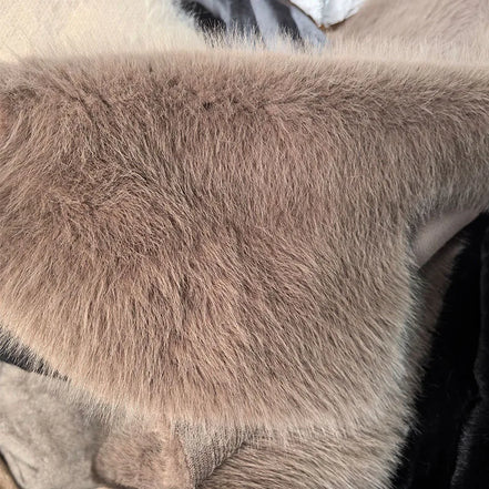 Faux Fox Fur Coat Women Short Jacket Turn Down Collar Long Sleeves Thick Slim Y2k Casual Jackets Office Lady 2025 Autumn Winter