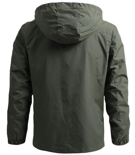 Windbreaker Men Tactical Jacket Waterproof Outdoor Hooded Coat Sports Military European Size S-5XL Field Climbing Thin Outwear