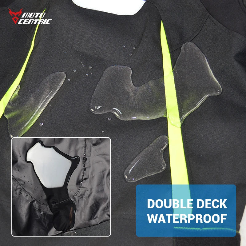 Waterproof Motorcycle Jacket + Pants Suit Summer Winter Body Armor Protective Gear Motocross Jacket Moto Protection Equipment