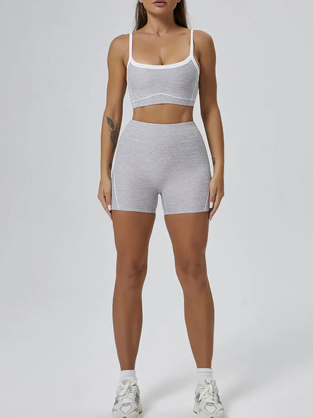 Seamless Yoga Sets Sports Fitness High Waist Hip-lifting Flared Pants Backless Bra Suits Workout Gym Leggings Sets for Women