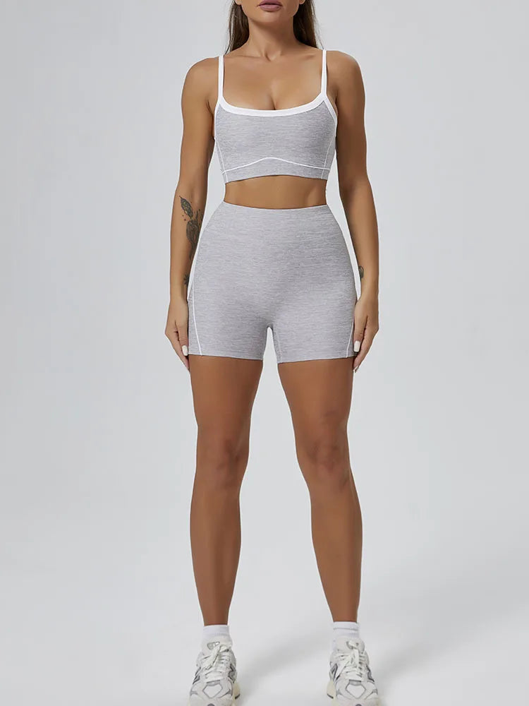 Seamless Yoga Sets Sports Fitness High Waist Hip-lifting Flared Pants Backless Bra Suits Workout Gym Leggings Sets for Women