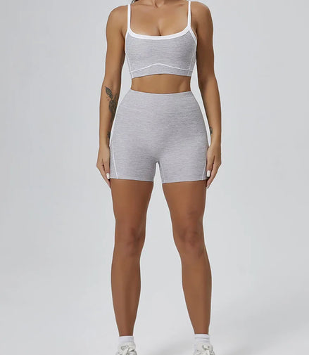 Seamless Yoga Sets Sports Fitness High Waist Hip-lifting Flared Pants Backless Bra Suits Workout Gym Leggings Sets for Women