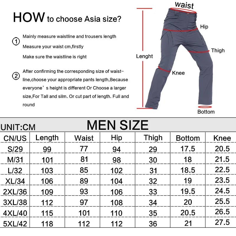 Men Tactical Pants Multi Pockets Summer Thin Outdoor Camping Trekking Hiking Military Waterproof Quick Dry Trousers Cargo Pants