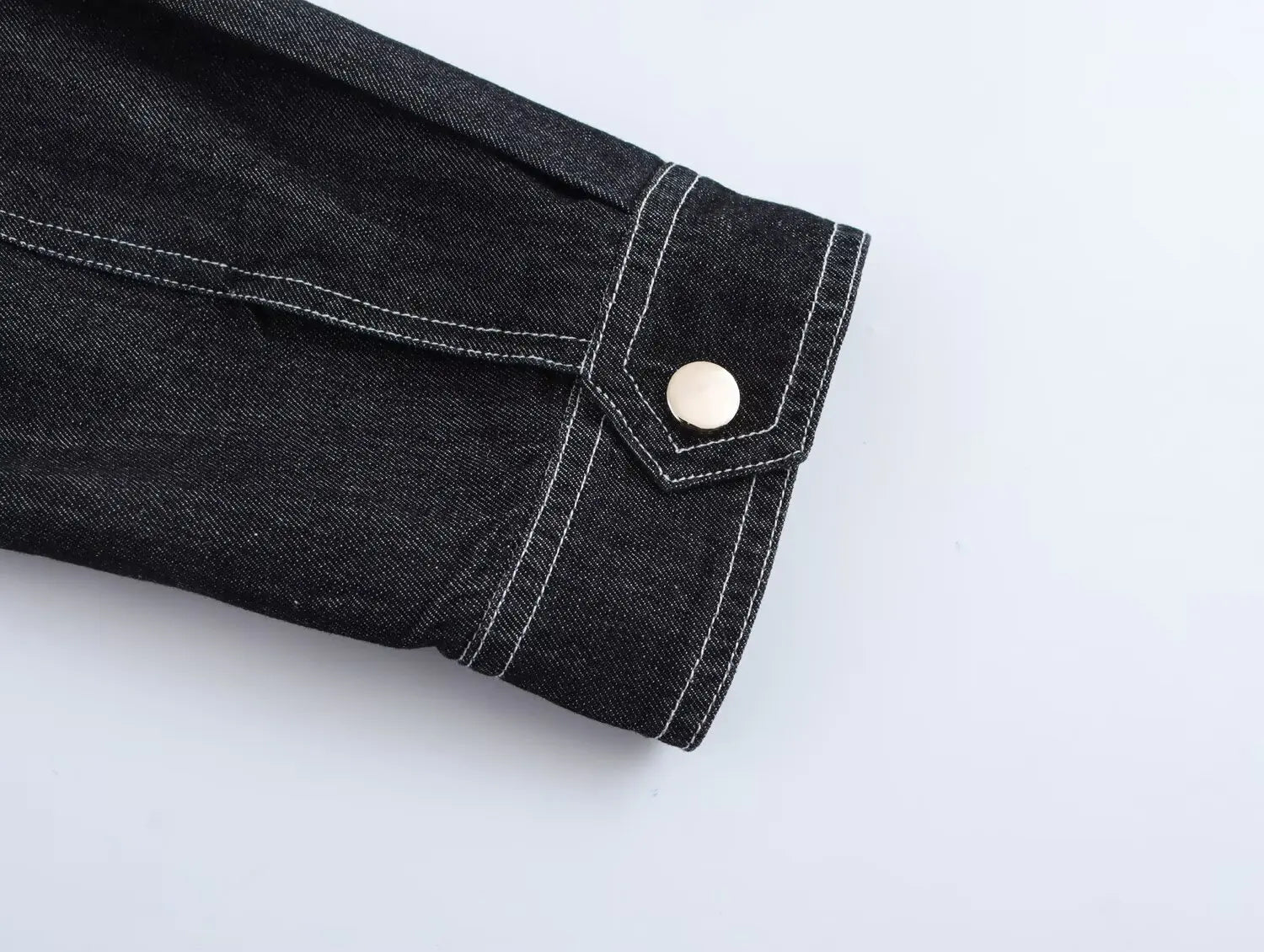 2025 new women's clothing European and American style French fashion versatile denim effect jacket long sleeve coat