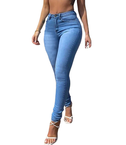 Women High Waist Jeans 2024 Spring Summer Skinny Casual Office Lady Slim Lifting Butt Denim Pencil Pants Female Elastic Trousers
