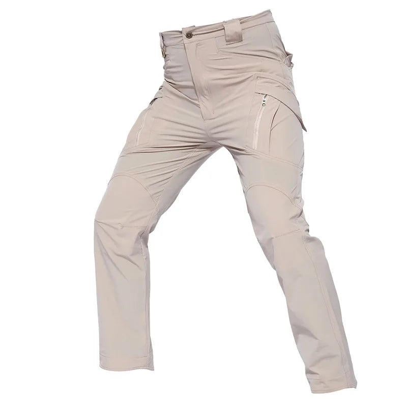 Men Tactical Pants Multi Pockets Summer Thin Outdoor Camping Trekking Hiking Military Waterproof Quick Dry Trousers Cargo Pants