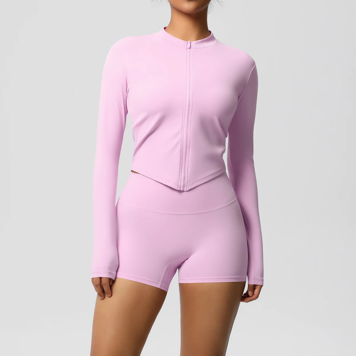 2 Pieces Yoga Set Fitness Jacket Workout Set Sportswear Women Gym Clothes Long Sleeve Crop Top High Waist Leggings Sports Suit